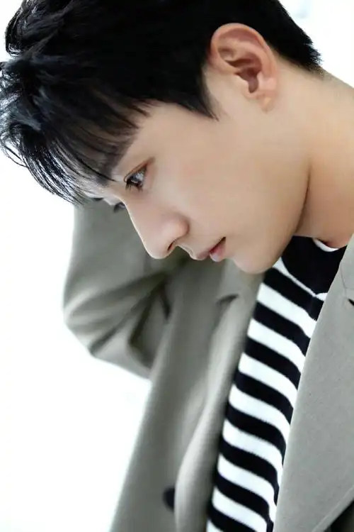 刘学义绿色风衣造型写真图～ 五官立体 帅气侧颜__财经头条