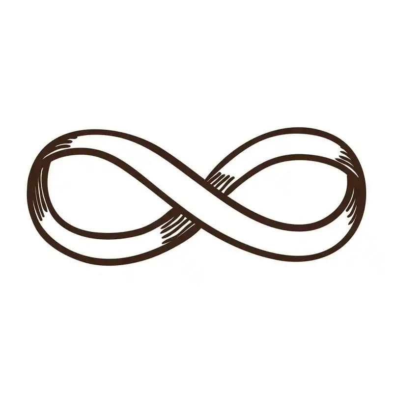 无限符号.,孤立的素描图标象形图.eps 10 矢量图.