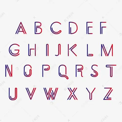 艺术字体提供免费下载的机会,更多创意回形针26字母创意艺术字设计快