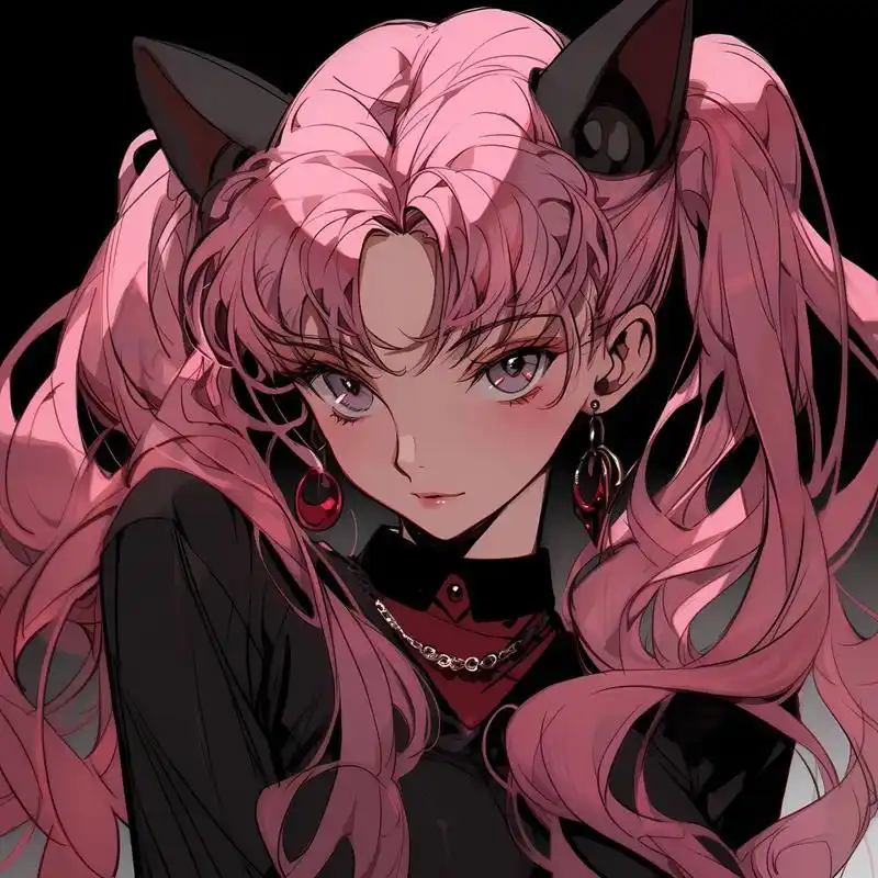 旧漫头像‖甜酷粉色猫女头像