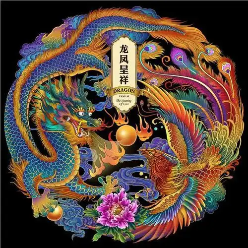 传统插画龙凤呈祥