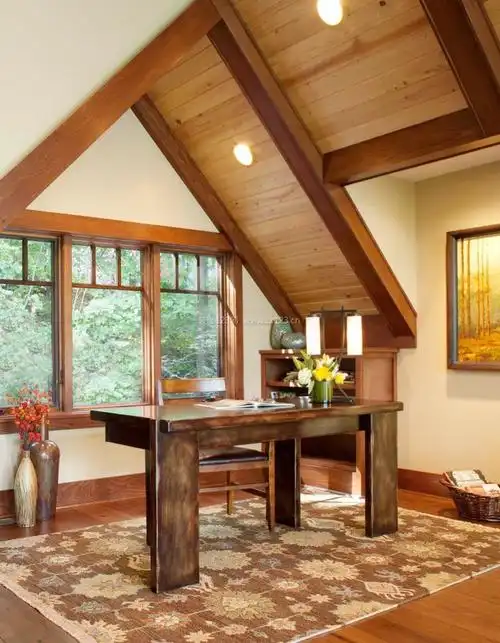 中式风格顶楼带斜顶阁楼装修图片_装信通网效果图