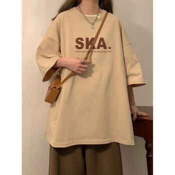 服饰内衣>女装>t恤>szog>szog短袖潮牌t恤女夏季宽松休闲体恤设计感