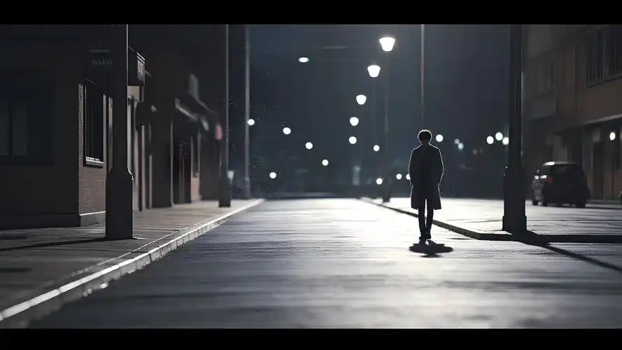 男生壁纸👨,孤独街道的高级伤感氛围🌑