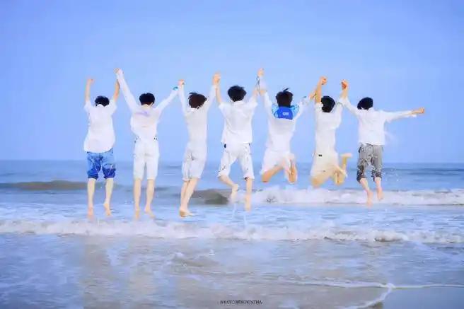 时代少年团海边背影合照##时代少年团海边背影合照梦回出道战