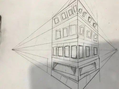 2020秋季素描入门下-1.9第十五周《成角透视》