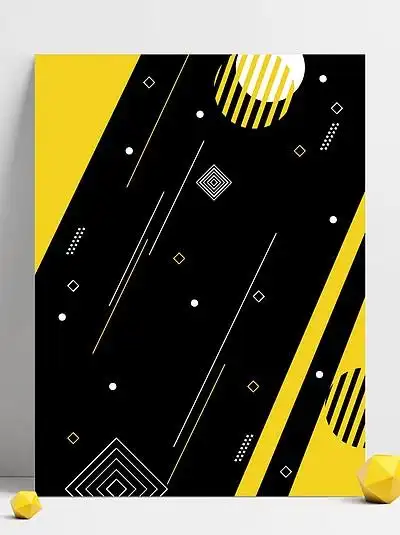 孟菲斯 i>黑 /i>色几何墙纸