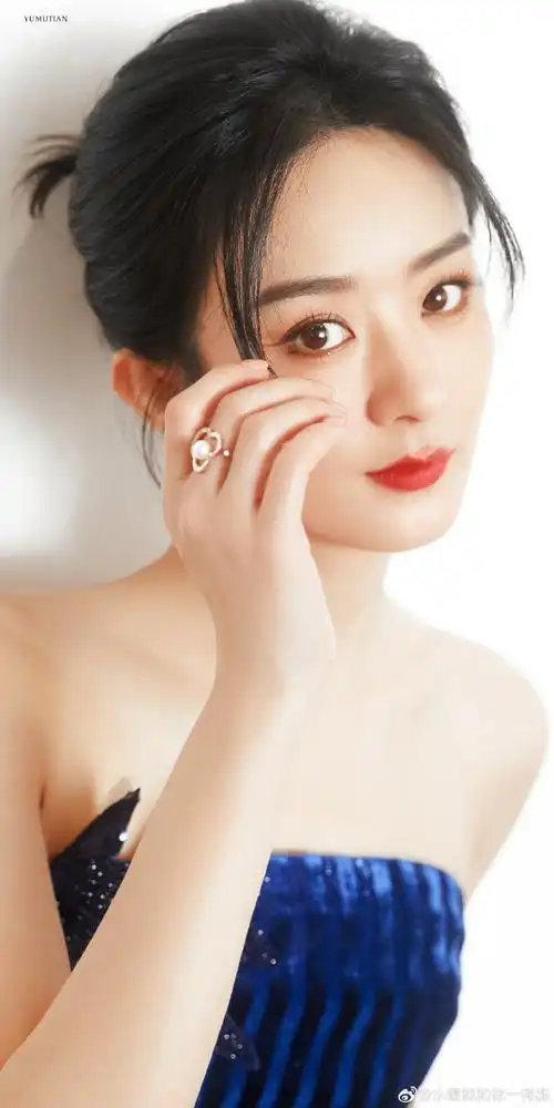 赵丽颖燕之屋##赵丽颖深蓝抹胸长裙##赵丽颖燕之屋直播##赵丽颖蓝色