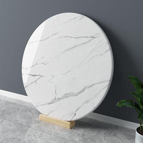 圆形岩板餐桌转盘家用吃饭桌子旋转大转盘酒店圆桌大理石亮光转盘