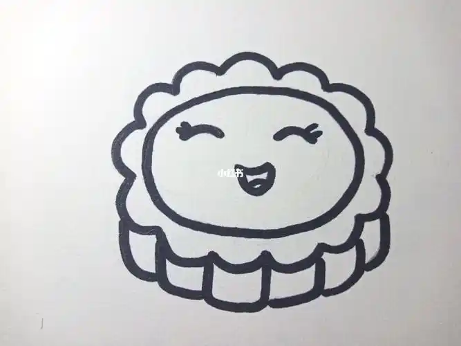今日简笔画73月饼