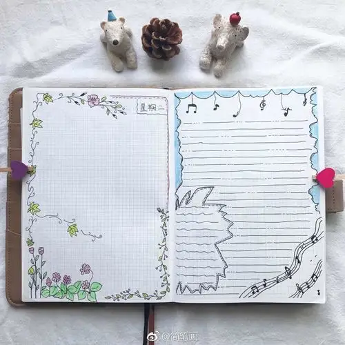 小清新春天主题手帐排版(作者:于是我的名字叫做安 )