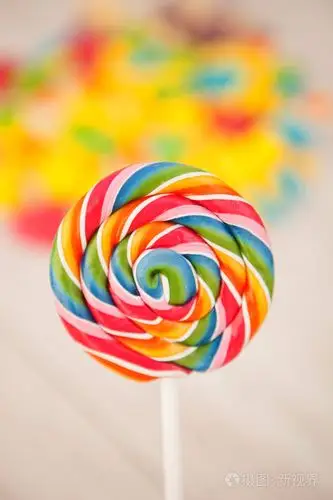 与许多颜色好圆棒棒糖