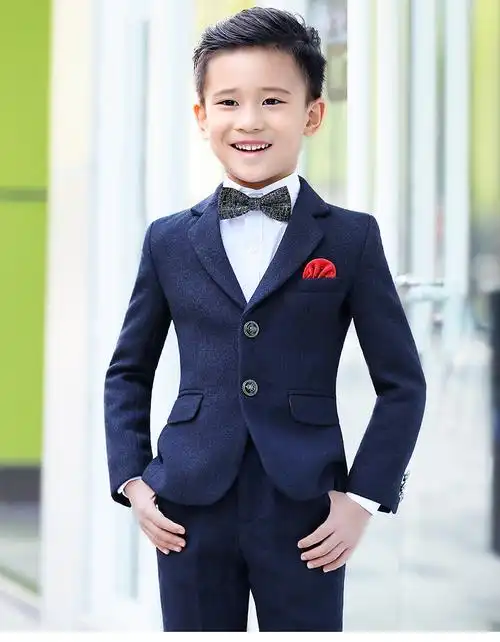男童西装套装2018新款帅气小孩西服花童礼服男儿童小西装三件套冬