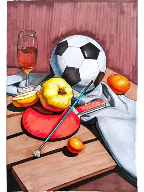 马克笔静物组合照片写生