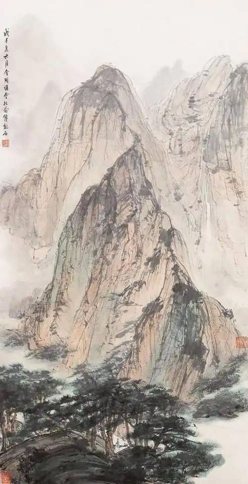国画大师傅抱石精品山水画100幅高清大赏