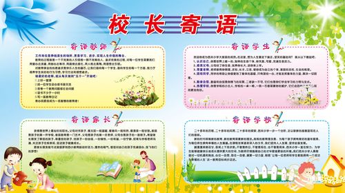 604海报印制海报展板素材475学校长教师学生家长寄语版面