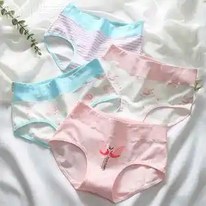 网红少女内裤纯棉中学生日系发育期中高腰14岁女孩短裤16中大童三