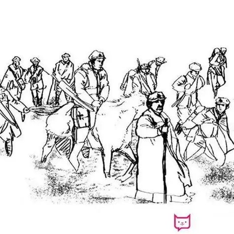 儿童画简笔画杭州红军基地简笔画简笔画红军过草地关于红军长征的简笔