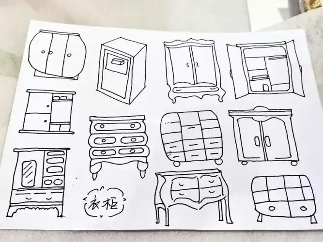 幼师day207简笔画衣柜