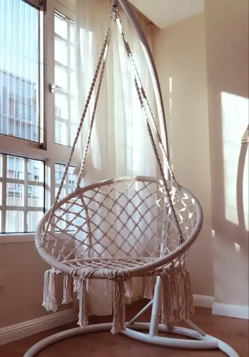 吊兰 摇椅吊椅吊篮民宿吊篮床房装饰吊床阳台吊篮椅棉绳编织秋千室内
