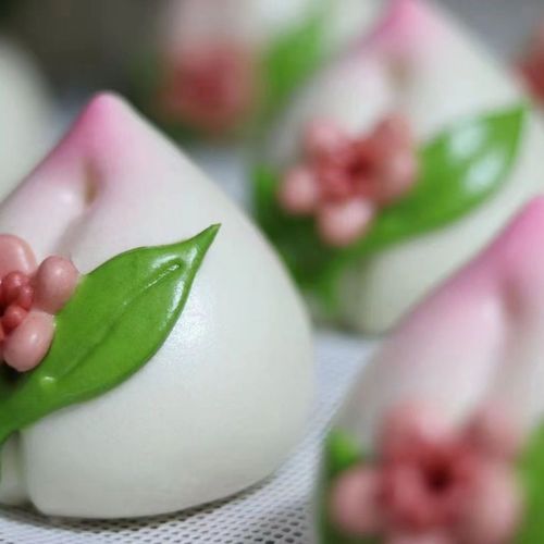 面食花馍小寿桃老人生日寿桃纯手工清真寿桃花式馒头