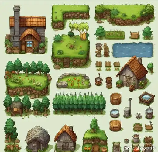 游戏#  分享一组游戏场景元素设计,欢迎自取哦
