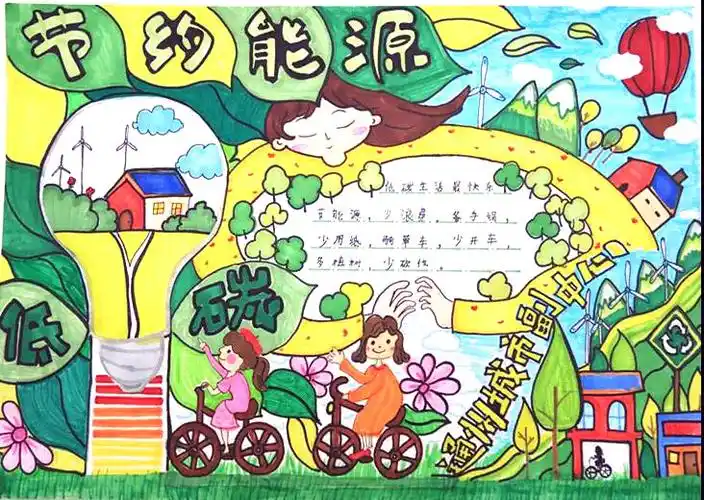 9张漂亮的节约能源手抄报图片