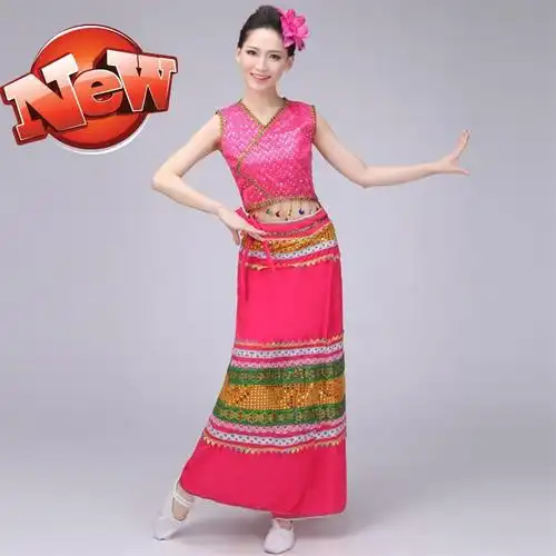 泼水节服装西双版纳精品演出傣族民族衣服夏天生活民族服装