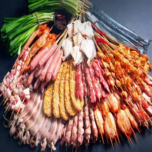 猪肉串羊肉串烤肉串烧烤串烤翅串鱿鱼串冷冻半成品烧烤食材 网红小串