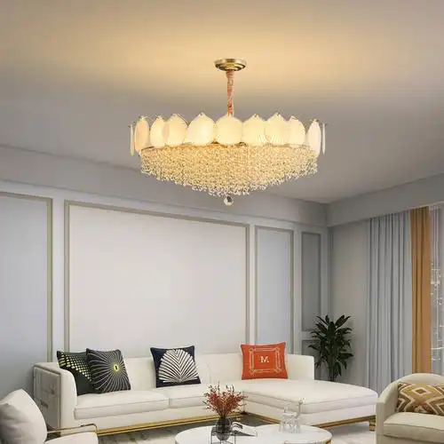 雷士照明后现代轻奢吊灯水晶客厅北欧风格简约客厅吊灯