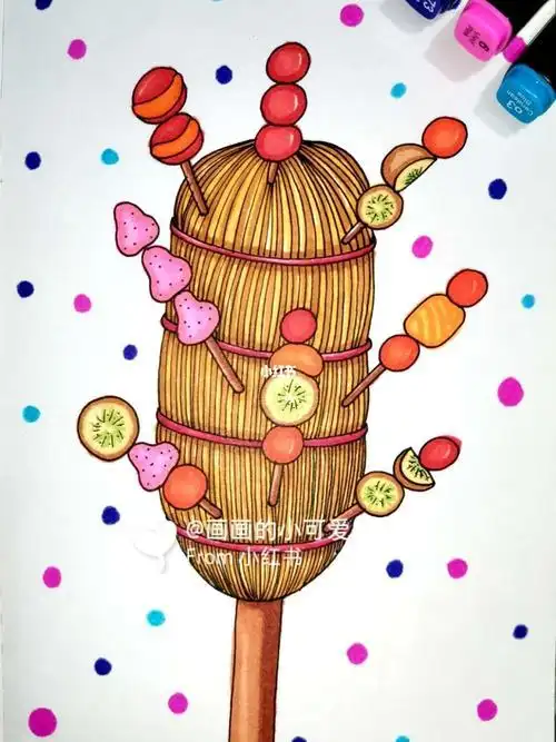 糖葫芦的简笔画怎么画