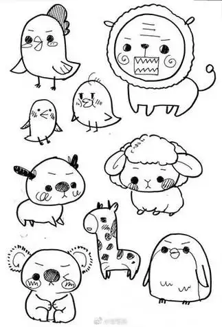 太太最新q版卡通萌系小插画小动物手绘简笔画图片