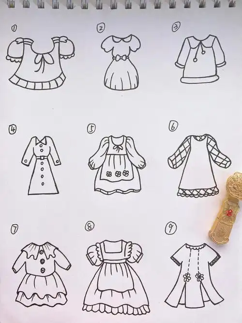 简笔画衣服卡通衣服手绘