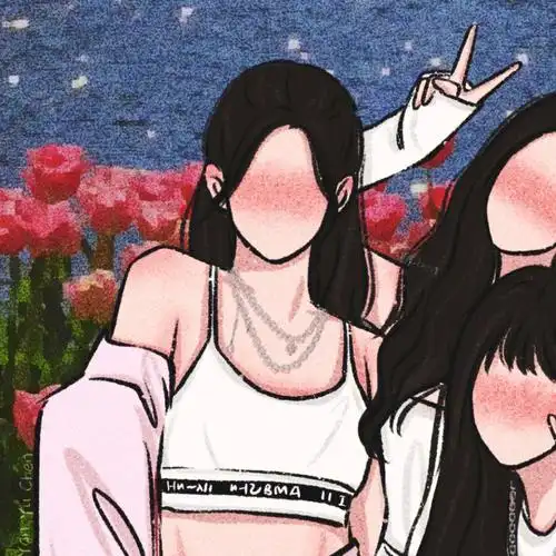 四人闺蜜头像来咯画画