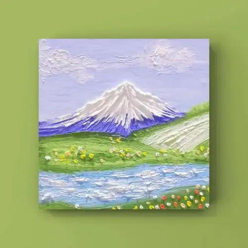 简单油画棒阿尔卑斯山附详细教程