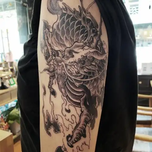 麒麟纹身图片手稿