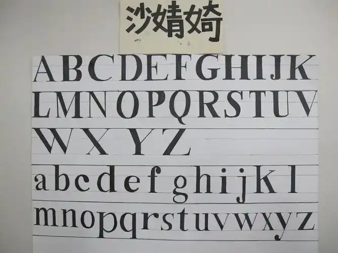 练习字体:罗马英文【注:临摹样张】