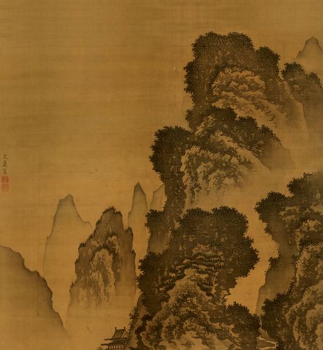 戴进溪堂诗意意图高清仿古古画名家字画国画国画