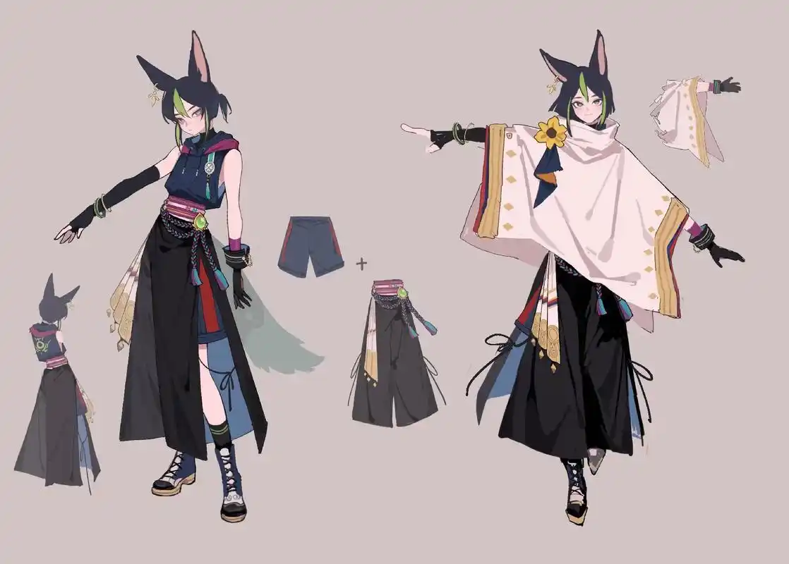 提纳里服设,已授权三分妄想,设名-侍林人.#原神 #提纳里 - 抖音