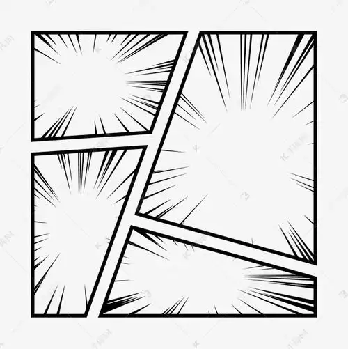 黑色漫画边框黑白素材图片免费下载-千库网