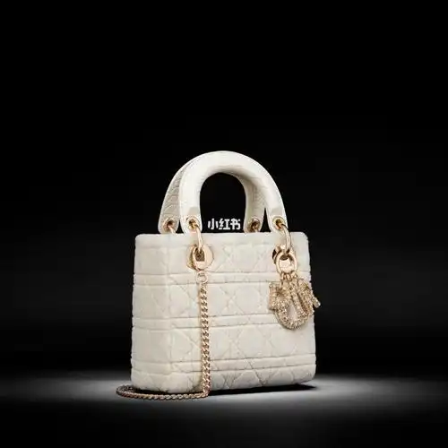 绝美白色ladydior手袋