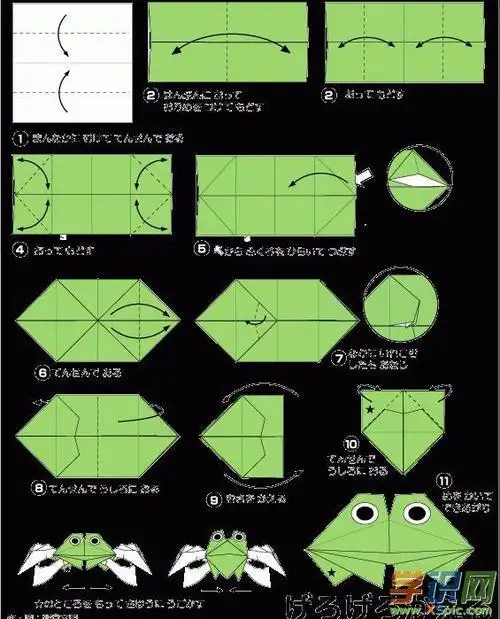 步骤图解折纸青蛙怎么折能介绍一下吗青蛙折纸小班教案跳得很高的青蛙