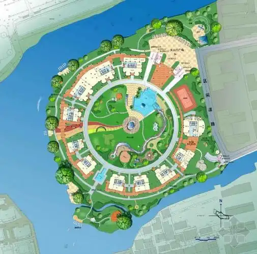 小区商铺前的景观设计