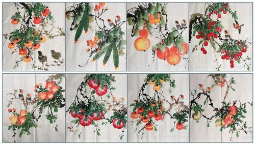 花鸟国画水墨客厅玄关装饰无款字画三尺斗方手绘写意书画作品r16