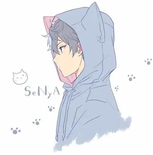 可爱的二次元猫耳男头