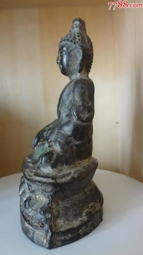 明代释迦摩尼铜佛像_铜像/铜佛像_图片收藏_回收价格_7788手表收藏