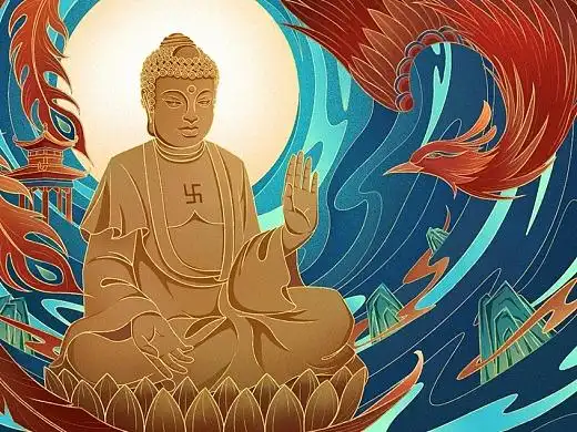 国潮插画——佛