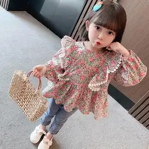 5岁宝宝春装女衬衫