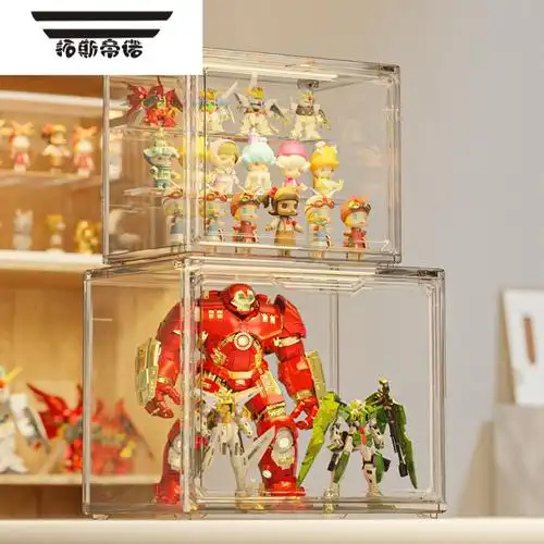 拓斯帝诺盲盒收纳泡泡玛特展示盒亚克力全透明公仔玩具娃柜防尘手办