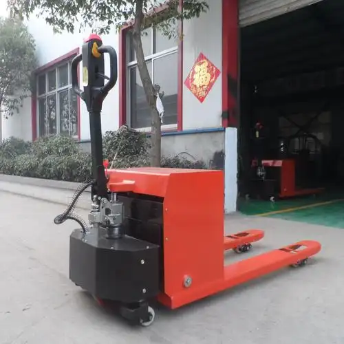 2吨半电动搬运车 手动升降电动行走托盘车液压电动搬运叉车